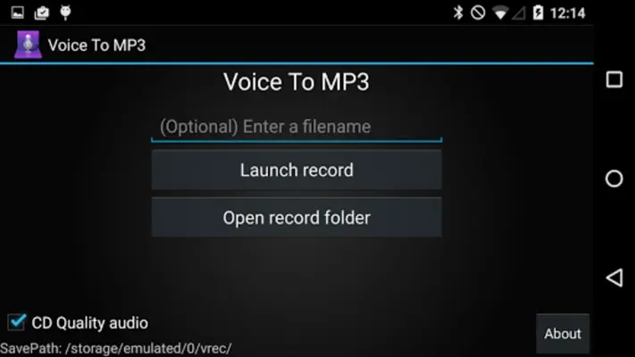 Voice To MP3 android App screenshot 1